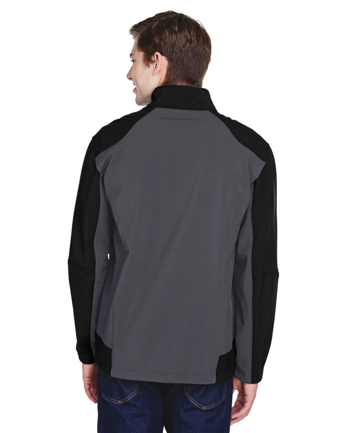 North End 88156 Men's Compass Colorblock Three-Layer Fleece Bonded Soft Shell Jacket