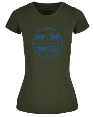 OLIVE LADIES RETICAL T -SHIRT