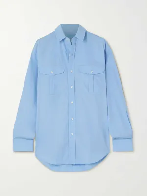 Oversized cotton-poplin shirt