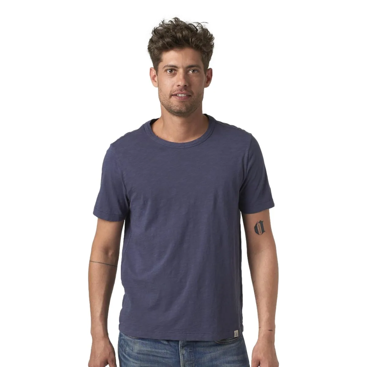 Pima Slub Cotton T-shirt, 5,8oz, relaxed fit Denim Blue