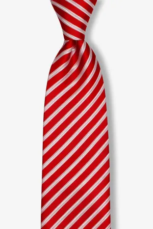 Racecar Red Striped Traditional Tie