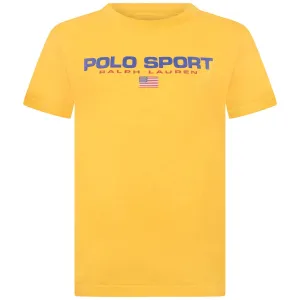 Ralph Lauren Boys Yellow Jersey Polo Sport T-Shirt