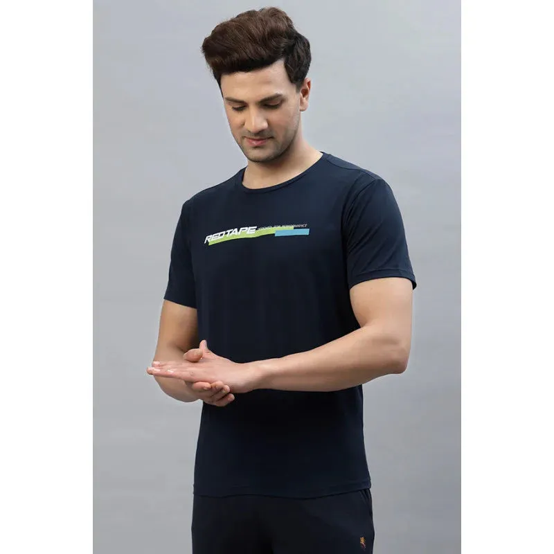 RedTape Printed Activewear T-Shirt for Men | Anti Microbial | High Stretch | Quick Dry