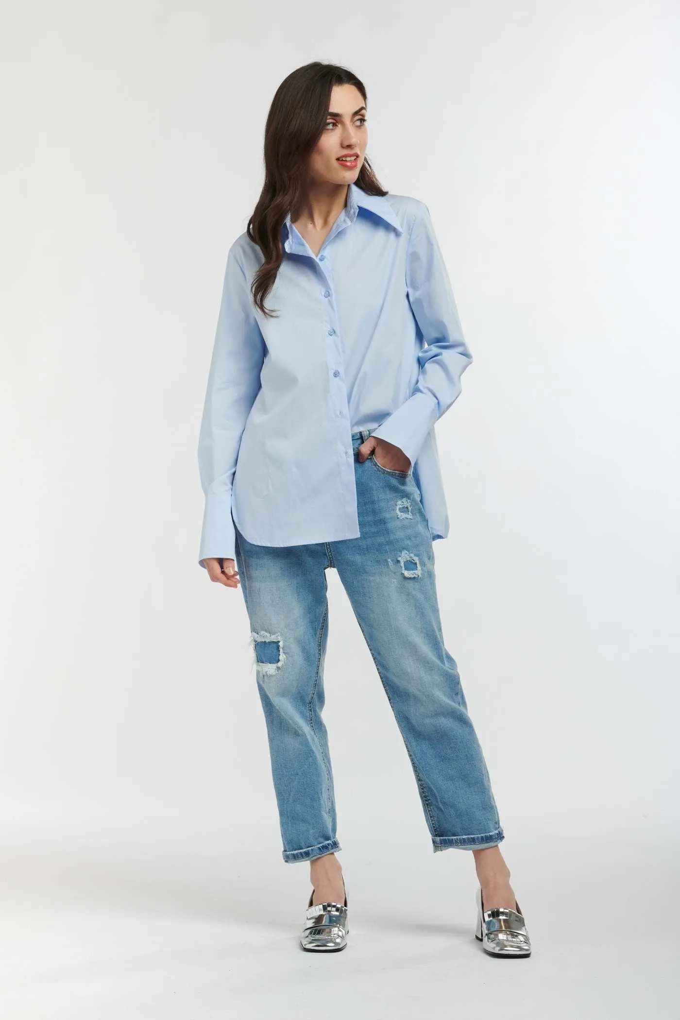 Shania Shirt - Soft Blue