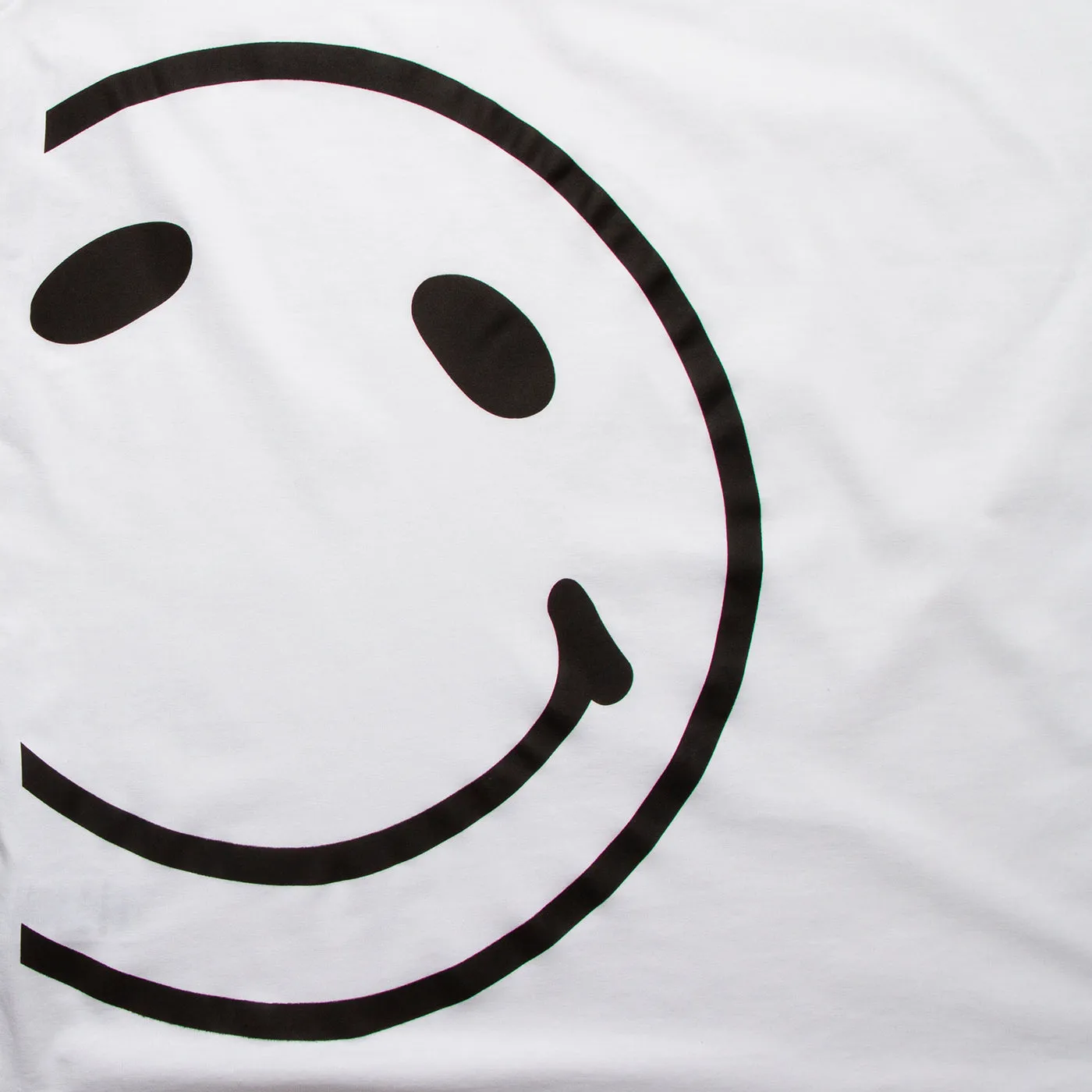 Side Smiley Back - Oversized Tshirt - White