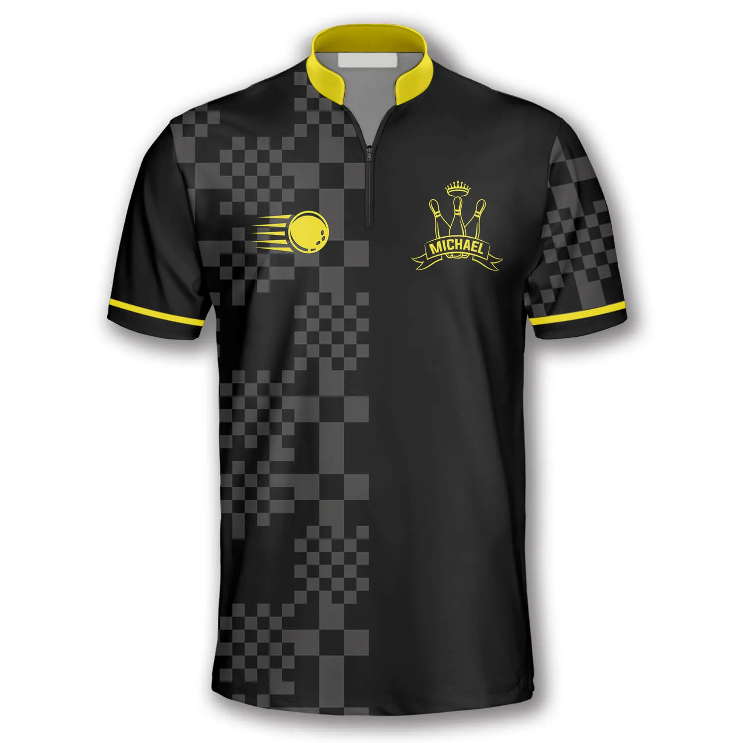 Sporty Abstract Pattern Custom Bowling Jerseys for Men, 3D All Over Print Bowling Shirt, Bowling Team Shirt