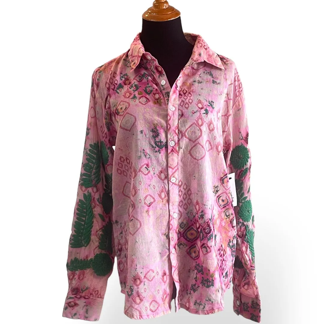 The Nu Vintage Hippie Shirt (Pink/Green)