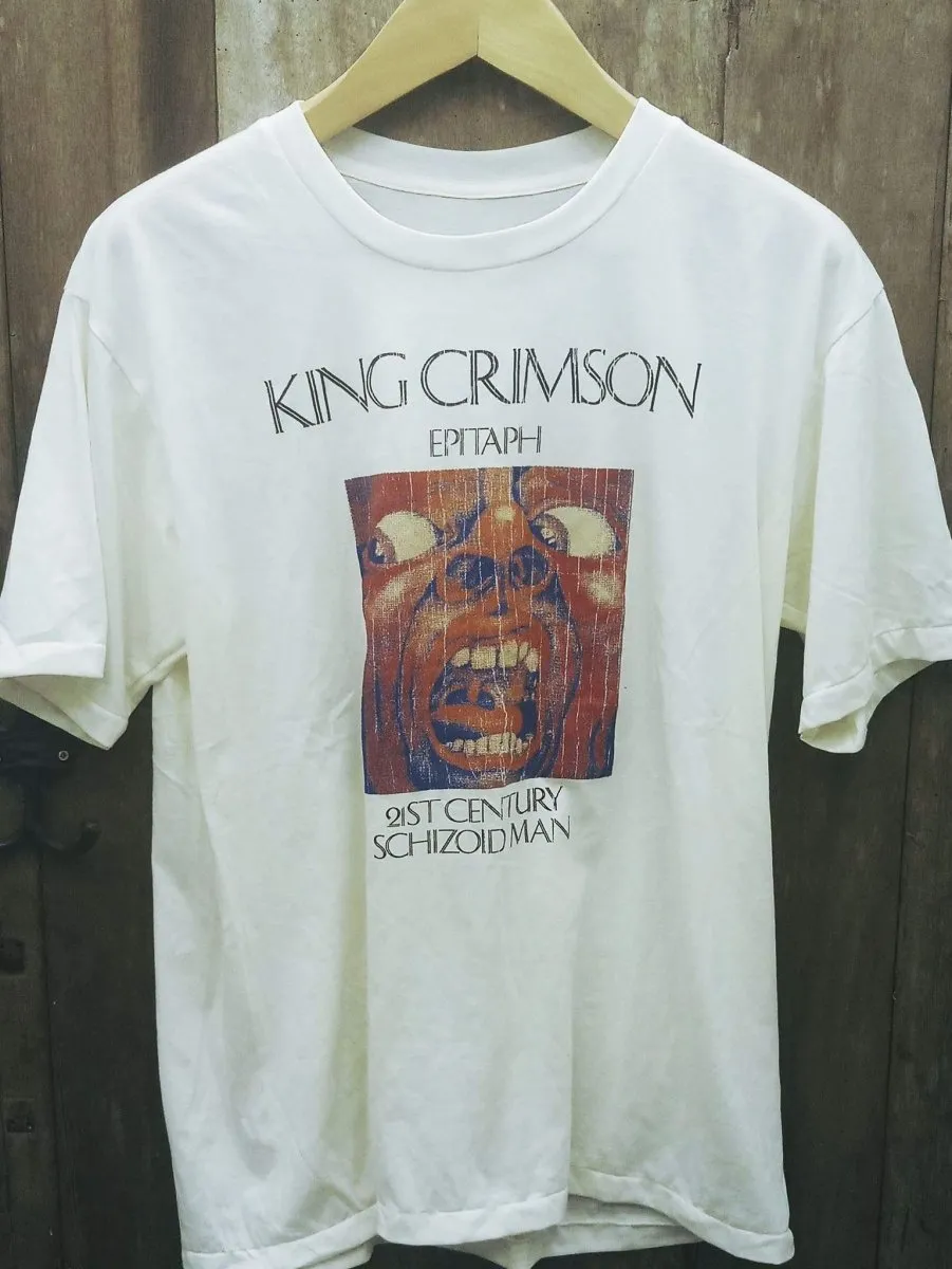 Timeless Resonance: King Crimson 'Epitaph' t shirt in White