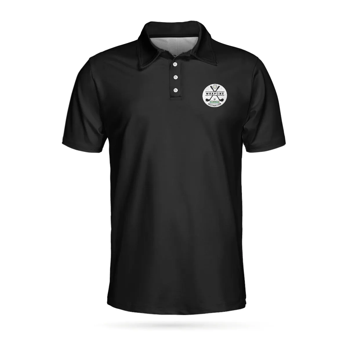 Weapons Of Grass Destruction Short Sleeve Custom Polo Shirt, Personalized Black Polo Shirt, Best Golf Shirt For Men Coolspod