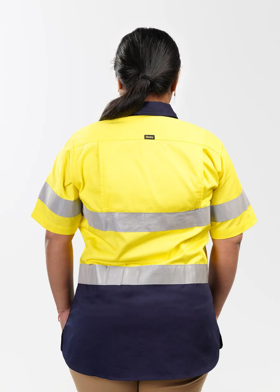 Women's lightweight short sleeve taped hi vis shirt