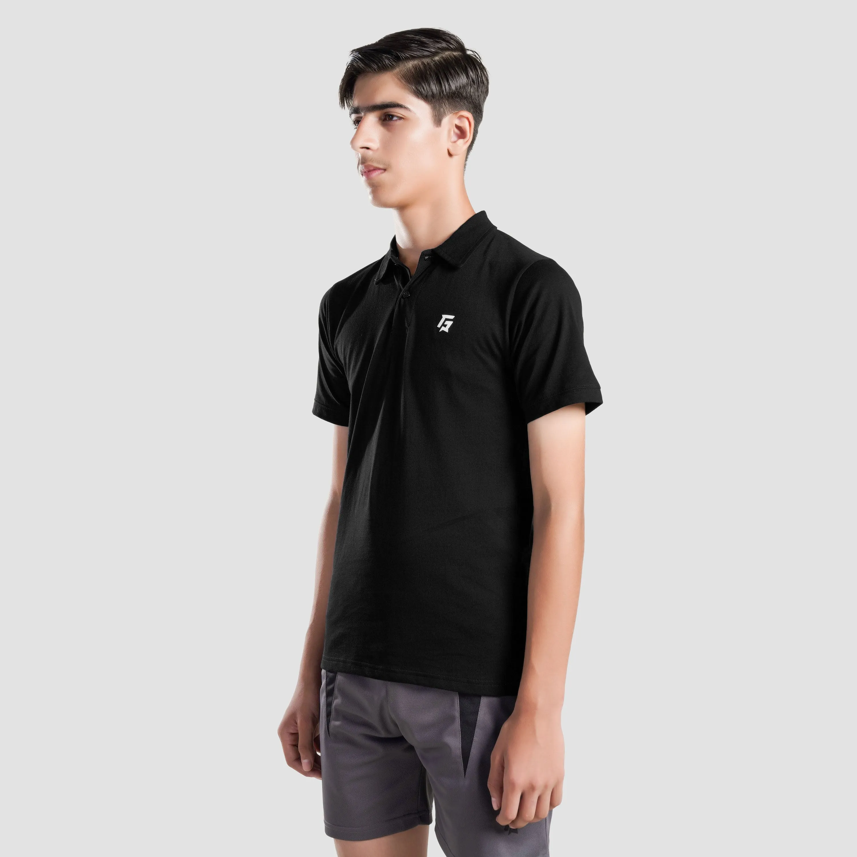 Youth GA Polo (Black)